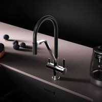 Товар: F8F07802 Func, смеситель для кухни с каналом для питьевой воды и гибким изливом, хром,черн. излив - фото 2 F8F07802 Func, смеситель для кухни с каналом для питьевой воды и гибким изливом, хром,черн. излив — фото 2, Смесители для кухни