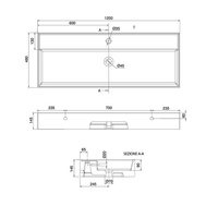Раковина Scarabeo TEOREMA 2.0 подвесная или накладная с переливом с одним отверстием цвет белый арт-5107/R-120A — фото 5, Раковины подвесные
