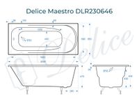 Ванна чугунная Delice Maestro 200х85 DLR230646 — фото 3, Чугунные ванны