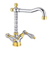 Смеситель для кухни Fiore GIOIELLI (SWAROVSKI®) , хром/золото арт-08CO0625 — фото 1, Смесители для кухни