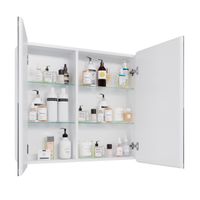 Шкаф зеркальный Lemark ELEMENT 90х80 см с подсветкой, с розеткой, цвет корпуса: Белый арт-LM90ZS-E — фото 3, Зеркальные шкафы в ванную