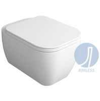 Унитаз SIMAS HENGES подвесной Безободковый цвет белый матовый HE18/F85.BM — фото 1, Подвесные унитазы