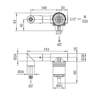 Товар: Встраиваемая часть Bossini Teo/Aki/Gillo Z00801 для смесителя для раковины на 2 отверстия - фото 2 Встраиваемая часть Bossini Teo/Aki/Gillo Z00801 для смесителя для раковины на 2 отверстия — фото 2, Комплектующие для душевого оборудования