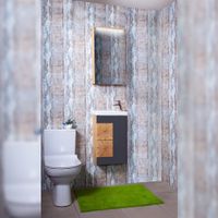 Тумба под раковину подвесная Бриклаер Форест дуб золотой/антрацит, 40 см 4627125414633 — фото 5, Тумбы с раковиной