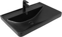 Раковина Aquanet Ирис 70 черная матовая арт-00329248 — фото 7, Раковины встраиваемые сверху