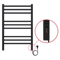 Полотенцесушитель электрический AZARIO ANCONA 500/800 квадрат, 9 секций, диммер справа, черный арт-AZ71858B — фото 3, Электрические полотенцесушители