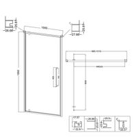 Товар: Дверь в нишу Niagara Nova NG-35-10AGR (100х195) распашная,графит,стекло прозрачное,1 место - фото 12 Дверь в нишу Niagara Nova NG-35-10AGR (100х195) распашная,графит,стекло прозрачное,1 место — фото 12, Распашные душевые двери