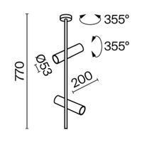 Потолочный светильник Technical C021CL-02B — фото 8, Подвесные светильники