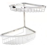 Товар: Полочка корзинка COLOMBO DESIGN ANGOLARI B9609 угловая двойная цвет хром - фото 2 Полочка корзинка COLOMBO DESIGN ANGOLARI B9609 угловая двойная цвет хром — фото 2, Полки