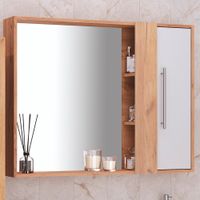 Зеркальный шкаф MELBOURNE 100 /универсальный/дуб/белый/ AQUA DE MARCO 1100WCMEL/V.2.0 — фото 1, Зеркальные шкафы в ванную