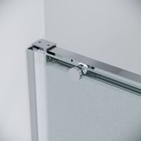 Дверь в нишу Grossman Galaxy (100х195) хром,стекло шиншилла,раздвижная, 1 место арт-100.K33.01.100.10.02 — фото 6, Раздвижные душевые двери