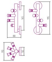 Полотенцедержатель Держатель полотенец Сунержа ВЕЕР-4 фиксированный / L 85 Золото арт-03-3009-4085 — фото 2, Полотенцедержатели
