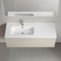 Тумба подвесная SANCOS Snob R 1.0 1195х445х406, c одним ящиком оснащенным доводчиками, Beige Soft , арт. арт-SNR1.0120LCE — фото 2, Тумбы под раковину