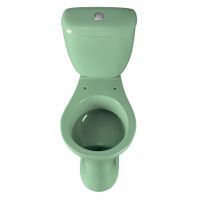 Унитаз-компакт Виктория косой выпуск, н/п., кноп. арматурой и сиденьем полипропилен, салатовый SANTE 1P3016S0400BF — фото 5, Напольные унитазы