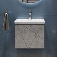 Тумба под раковину VIGO Geometry 50 подвесная бетон арт-032 бетон — фото 2, Тумбы под раковину