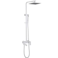 Душевая стойка ABBER Daheim AF8216WL с изливом, белая матовая — фото 1, Душевые стойки