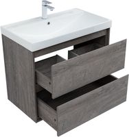 Тумба с раковиной Aquanet Милан 80 цв. дуб рошелье 00340159 — фото 12, Тумбы с раковиной