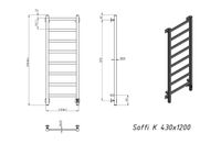 Полотенцесушитель электрический Grota Soffi K 430х1200 белый Soffi K 430х1200 RAL9016 EL — фото 4, Электрические полотенцесушители