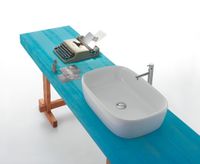 Раковина GLOBO GENESIS на столешницу без отверстий цвет белый арт-GE045BI — фото 2, Раковины накладные