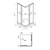 Товар: ДО Вельвет-К 90*90 А (2 места+сифон D90) арт-Щ0000061815 - фото 8 ДО Вельвет-К 90*90 А (2 места+сифон D90) арт-Щ0000061815 — фото 8, Квадратные душевые уголки