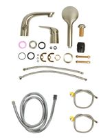 Orange смеситель на борт ванны однорычажный с душевым набором, никель арт-M60-333ni — фото 10, Смесители на борт ванны