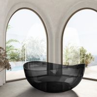 Прозрачная ванна ABBER Kristall AT9705Onyx черная — фото 3, Ванны из полиэфирной смолы