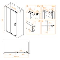 Душевая дверь RGW CL-14B 100x185, профиль черный, стекло прозрачное, арт-32091410-14 — фото 10, Раздвижные душевые двери