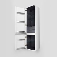 Sensation, Шкаф-колонна, подвесной, левый, 40 см, двери, белый, глянцевая, шт арт-M30CHL0406WG — фото 3, Пеналы для ванной комнаты