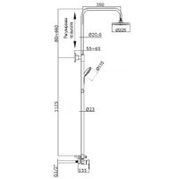 Душевая система AZARIO TEVIS со смесителем для душа, хром арт-AZ-15780161 — фото 1, Душевые стойки
