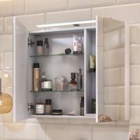 Зеркальный шкаф VIGO Plaza 80 подвесной белый арт-zsh.PLA.80.El — фото 3, Зеркальные шкафы в ванную