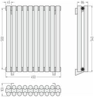 Товар: Отопительный радиатор Сунержа Эстет-11 500х450 10 секций Белый арт-12-0302-5010 - фото 3 Отопительный радиатор Сунержа Эстет-11 500х450 10 секций Белый арт-12-0302-5010 — фото 3, Радиаторы отопления