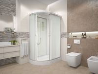 Душевая кабина ERLIT 35 серия матовое стекло арт-ER3512PL-C3-RUS — фото 3, Душевые кабины