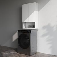 M85CHX06021WG X-Joy, Шкаф навесной с дверками и открытой полкой, 60 см, белый глянец — фото 1, Шкафы для ванной