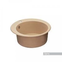 Мойка для кухни Иверия 480x480x190 мм,круглая, латте 1A711032IV260 — фото 2, Кухонные мойки