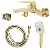 Товар: Смеситель для ванны Azario Conda с ручным душем, керамический картридж, шланг 150 см, золото матовое арт-AZ-K3011MG - фото 8 Смеситель для ванны Azario Conda с ручным душем, керамический картридж, шланг 150 см, золото матовое арт-AZ-K3011MG — фото 8, Смеситель для ванны