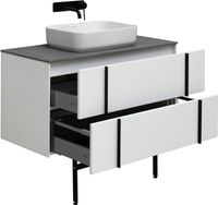 Тумба под раковину Allen Brau Reality 100 1.32007.WM подвесная Белая матовая — фото 57, Тумбы под раковину