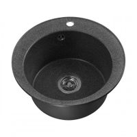 Мойка кухонная ШЕЛЛИ 50, круглая, графит 1A734732SS210 — фото 3, Кухонные мойки