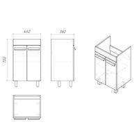 Тумба напольная "НЕО-50 см" белая (ум.Фостер-50) арт-105006 — фото 5, Тумбы под раковину