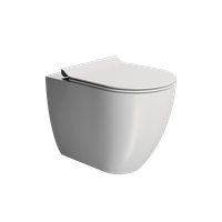 унитаз приставной PURA безободковый с водоворотной системой смыва Swirlflush фаянсовый белый матовый арт-881009 — фото 1, Приставные унитазы