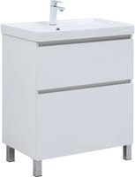 Товар: Тумба с раковиной Aquanet Вега 70 (Ирис) напольная 2 ящ. цв. белый глянец 00345376 - фото 2 Тумба с раковиной Aquanet Вега 70 (Ирис) напольная 2 ящ. цв. белый глянец 00345376 — фото 2, Тумбы с раковиной