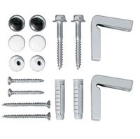 Комплект боковых крепежных винтов SIMAS хром/белый для унитаза и биде F88 — фото 1, Комплектующие для туалета