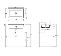Товар: Раковина SIMAS AGILE встраиваемая сверху без отверстий цвет белый AG60IN - фото 3 Раковина SIMAS AGILE встраиваемая сверху без отверстий цвет белый AG60IN — фото 3, Раковины встраиваемые сверху