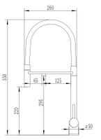 Cмеситель TORRE GR из нержавеющей стали для кухни BOCH MANN, с гибким изливом, цвет СЕРЫЙ арт-BM11170 — фото 3, Смесители для кухни