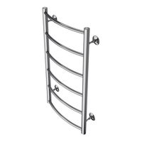 Полотенцесушитель водяной AZARIO VERONA 400/800 6 секций, нижнее/диагональное подключение, 1/2", хром арт-AZ04148 — фото 2, Водяные полотенцесушители