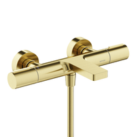 Термостатический смеситель для ванны и душа SANCOS Etna, брашированное золото, PVD покрытие, арт. арт-SC9006BG — фото 1, Смеситель для ванны