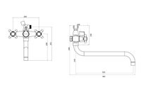 OneLife смеситель для ванны двухвентильный полимерный универсальный с душевым набором, хром арт-P03-221cr — фото 1, Смеситель для ванны
