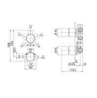 Товар: Встраиваемая часть Bossini Z00130 для смесителей для ванны и душа на 2-5 потребителей - фото 2 Встраиваемая часть Bossini Z00130 для смесителей для ванны и душа на 2-5 потребителей — фото 2, Встраиваемые душевые комплекты