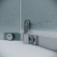 Душевое ограждение Grossman Pragma (100х100х195) трапеция,распашная,хром,стекло шиншилла, 1 место арт-302.K33.03.1010.10.02 — фото 7, Душевые уголки трапеция