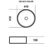 Раковина Grossman (410х410х150) черная матовая,1 место арт-GR-3013BM — фото 3, Раковины накладные
