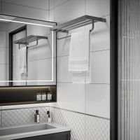 Полка для полотенец Timo Petruma 15258/18 черное золото — фото 1, Полки для полотенец